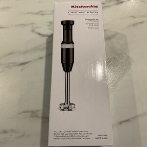 NEW KitchenAid Variable Speed Corded Hand Blender, KHBV53 Black